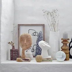 Jarrón decorativo Bloomingville 40 cm, blanco