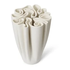 Jarrón Dedali 25 cm, Off-white