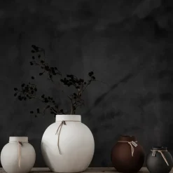 Jarrón Ernst gres blanco, 10 cm