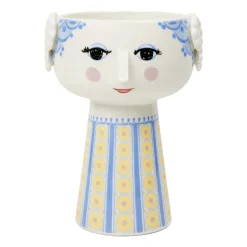 Jarrón Eva 18,5 cm, Azul-azul