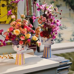 Jarrón Eva 18,5 cm, Azul-azul