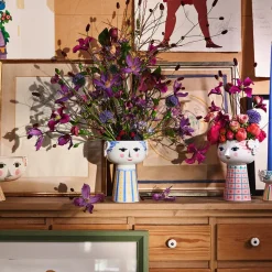 Jarrón Eva 18,5 cm, Azul-azul