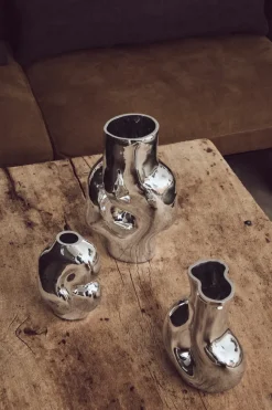 Jarrón Gleam high, Chrome