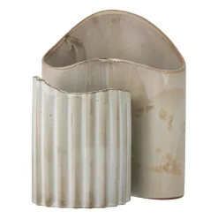 Jarrón Henaj 2 piezas, marrón-beige