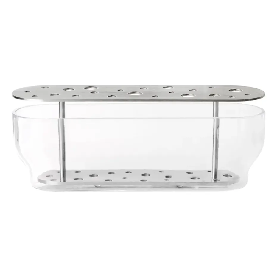 Jarrón Ikebana acero inoxidable, Long