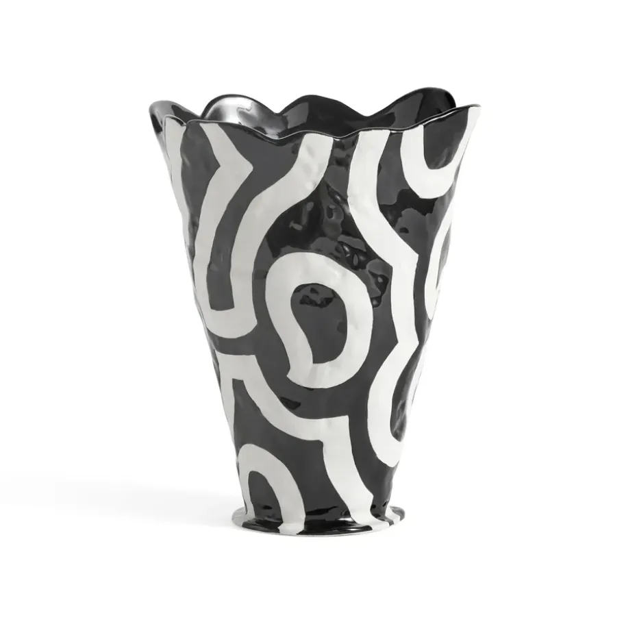 Jarrón Jessica Hans Shadow 25 cm, negro-blanco