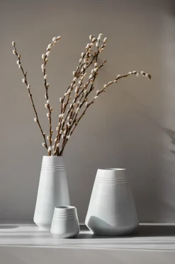 Jarrón Lines 18 cm, blanco