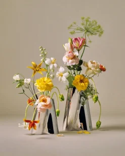 Jarrón Lituus medium 20,4 cm, Acero inoxidable