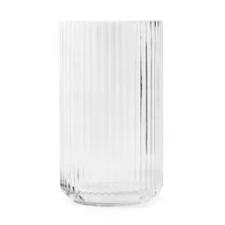 Jarrón Lyngby, vidrio transparente, 25 cm