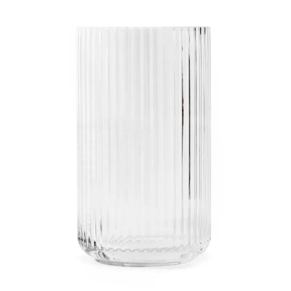 Jarrón Lyngby, vidrio transparente, 25 cm