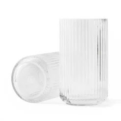 Jarrón Lyngby, vidrio transparente, 25 cm