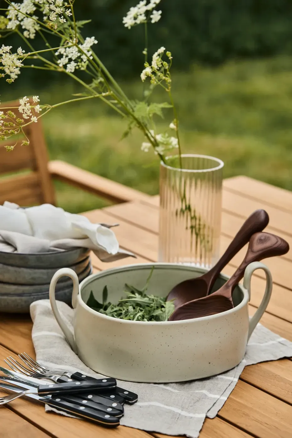 Jarrón Lyngby, vidrio transparente, 20 cm