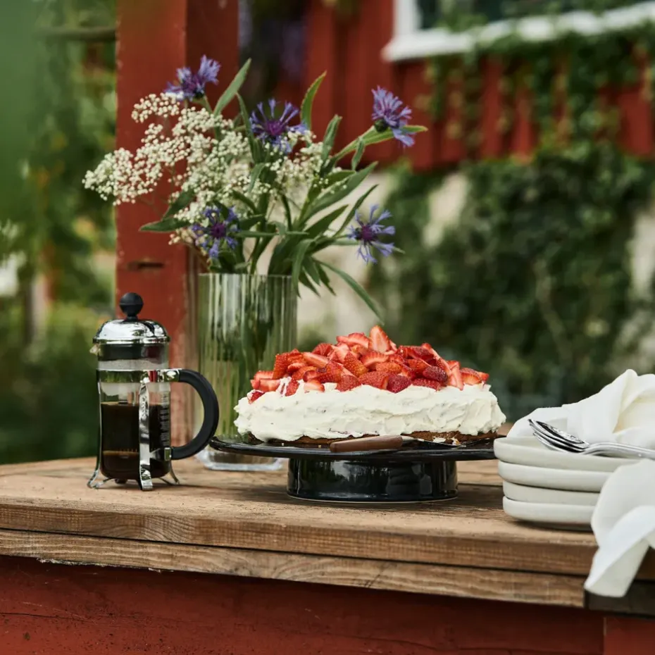 Jarrón Lyngby, vidrio transparente, 20 cm