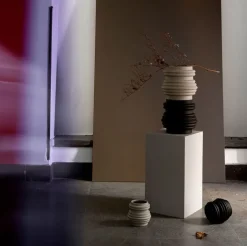 Jarrón Mila 25 cm, negro