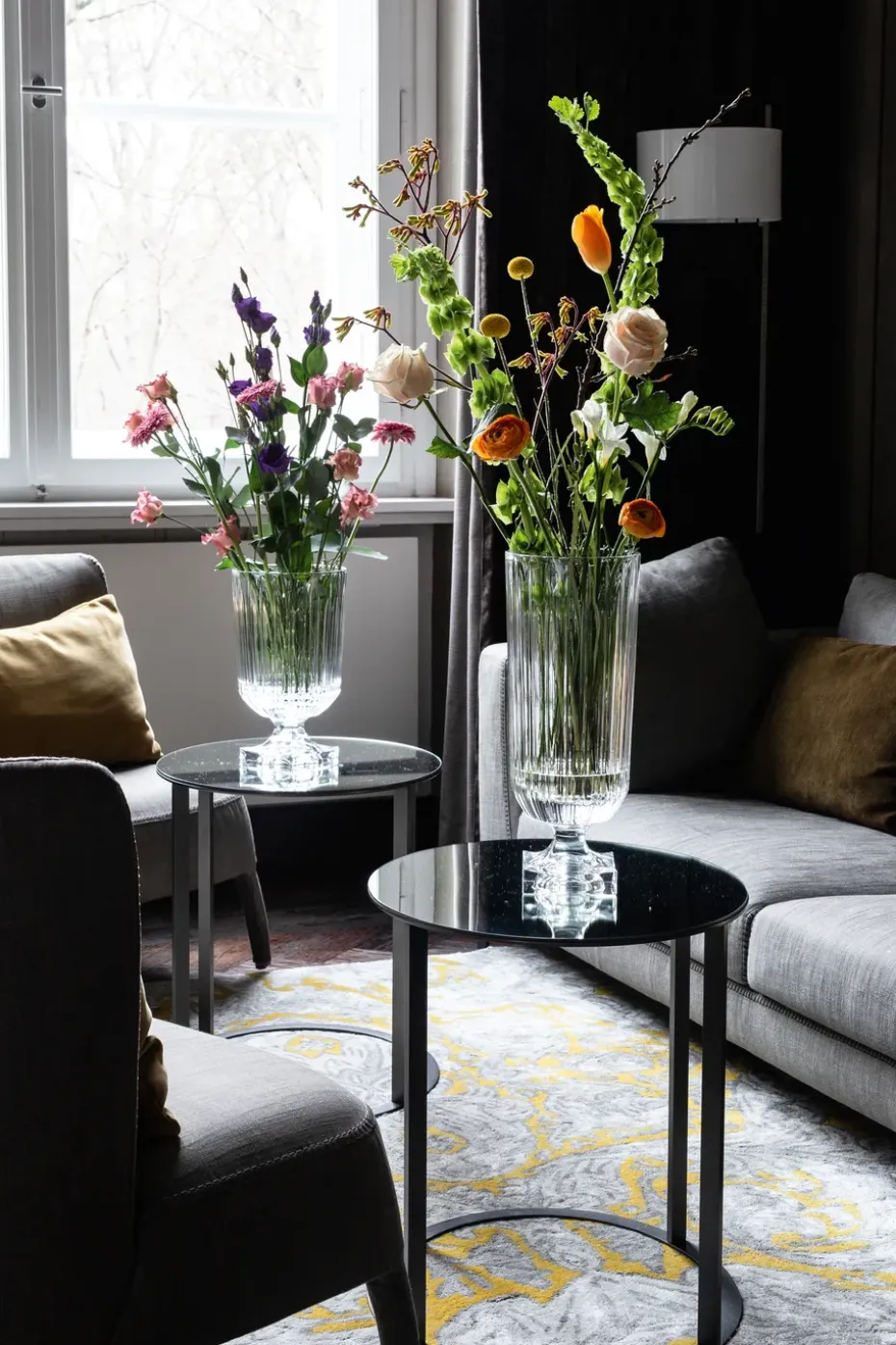 Jarrón Minerva 40 cm, transparente