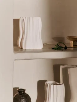 Jarrón Moire 20 cm, Off-white