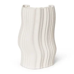 Jarrón Moire 19x30 cm, Off-white