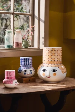 Jarrón Olga 20 cm, Azul