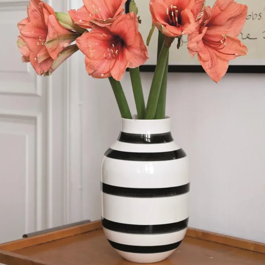 Jarrón Omaggio 30,5cm, negro