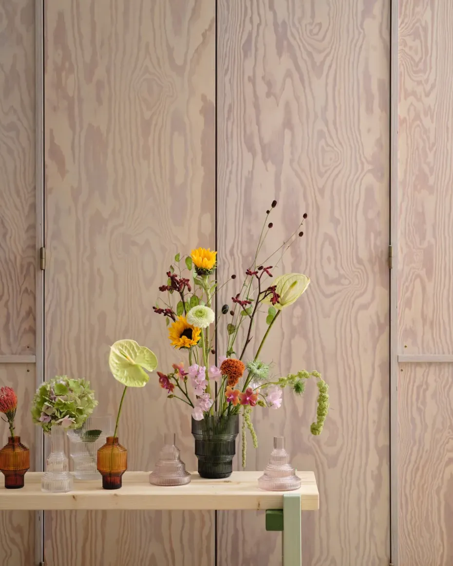 Jarrón Pavilion oscuro 134 mm, Ámbar