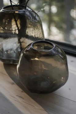 Jarrón Pebble marrón, Pequeño Ø20 cm