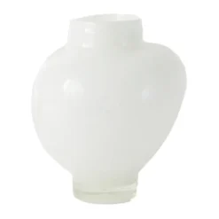 Jarrón pequeño Mila 19,5 cm, Blanco