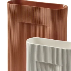 Jarrón Ridge 48,5 cm, Off white