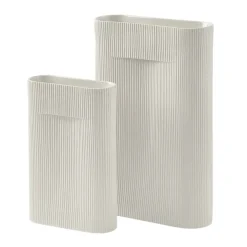 Jarrón Ridge 48,5 cm, Off white
