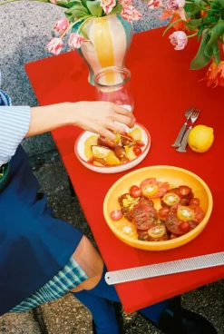 Jarrón Sobremesa stripe L 25 cm, Green-yellow