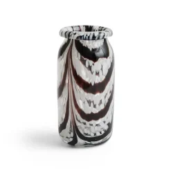 Jarrón Splash Roll Neck XS 19 cm, Coffee and white