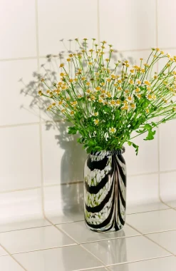 Jarrón Splash Roll Neck XS 19 cm, Coffee and white