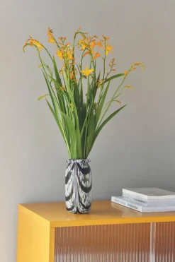 Jarrón Splash Roll Neck XS 19 cm, Coffee and white