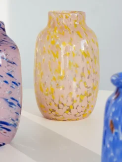 Jarrón Splash Round L, 30 cm Light pink-yellow