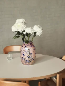 Jarrón Splash Round L, 30 cm Light pink-blue