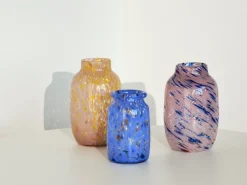 Jarrón Splash Round L, 30 cm Light pink-blue