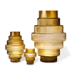 Jarrón Steps L 50 cm, Ocre