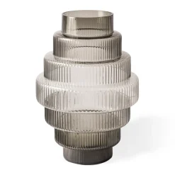 Jarrón Steps S 30 cm, Gris oscuro