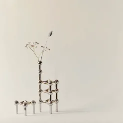 Jarrón STOFF Nagel, cromo