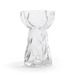 Jarrón Twist bulb 12,8 cm, Clear