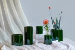 Jarrón vidriado Romeo Ø12 cm, Green