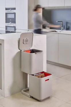 Joseph Joseph Totem Compact cubo de basura 40 L, Stone