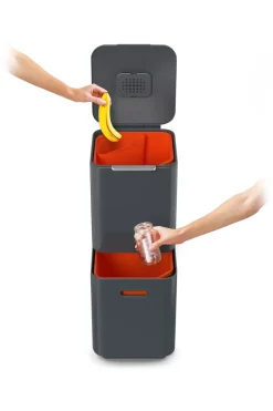 Joseph Joseph Totem Compact cubo de basura 40 L, Graphite