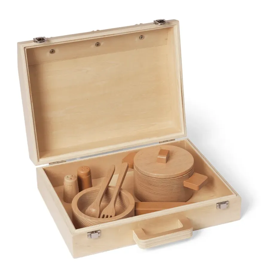 Juego de cocina Toro Suitcase Kitchen para niños, Natural