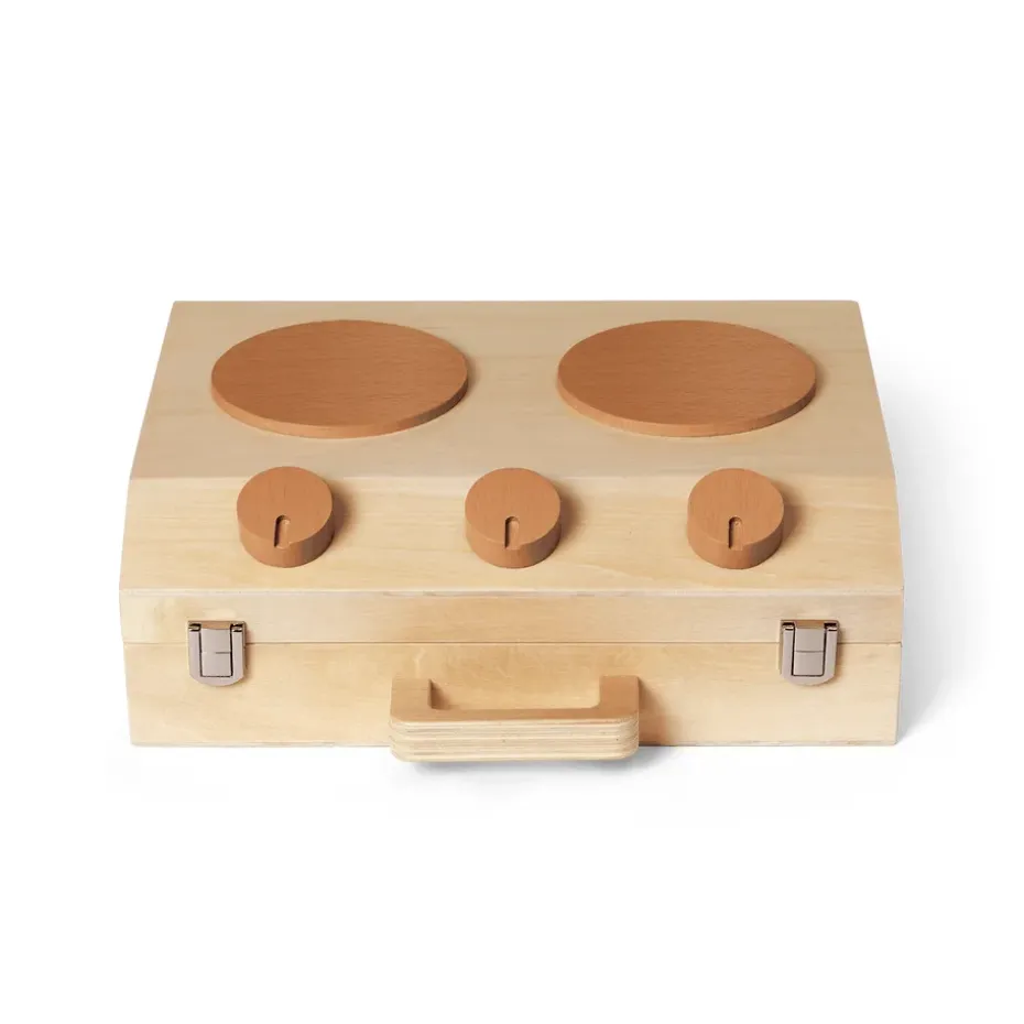 Juego de cocina Toro Suitcase Kitchen para niños, Natural