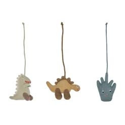 Juguetes para manta de actividades Dino, Beige-saffron-aqua blue