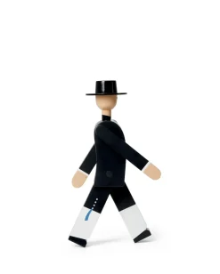 Kay Bojesen hombre en traje típico noruego, negro-rojo-blanco