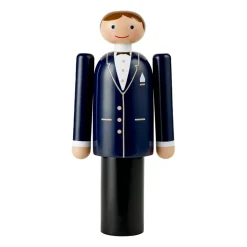 Kay Bojesen novio, azul-negro-blanco, 18 cm