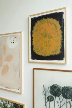 Lámina Dandelion 40x50 cm, amarillo-negro