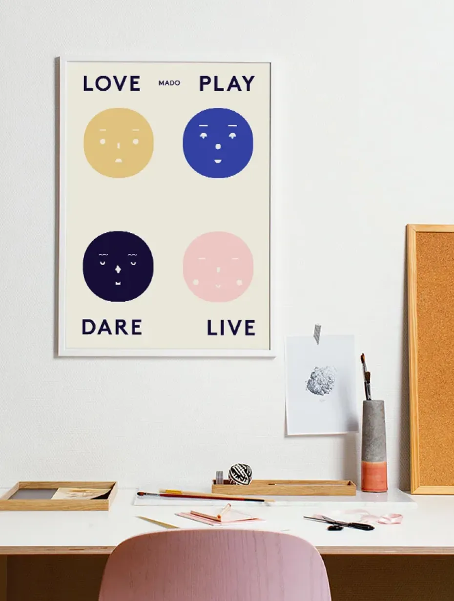 Lámina Four Feelings, 50x70 cm