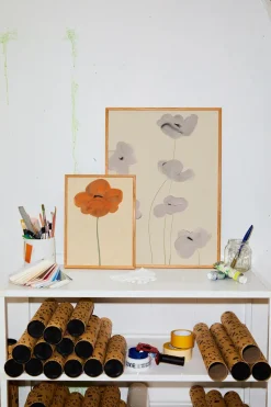 Lámina Orange Vallmo, 50x70 cm